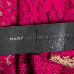 Marc by Marc Jacobs Strawberry Daiquiri Floral Lace Paneled Leila Dress S