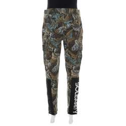 Marc by Marc Jacobs Elm Brown Ancathus Print Cotton Fitted Cargo Pants S