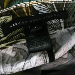 Marc by Marc Jacobs Elm Brown Ancathus Print Cotton Fitted Cargo Pants S