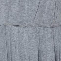 Pre Owned Marc by Marc Jacobs Grey Marled Jersey Layered Skirt Short Dress M
