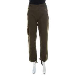 Marc by Marc Jacobs Peat Green Cotton Stretch Elasticized Waist Cargo Pants S