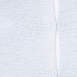 Pre Owned Marc by Marc Jacobs White Cotton Knit Snap Button Cardigan M