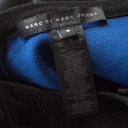 مملوكة مسبقًا كارديغان مارك باي مارك جاكوبس صوف مارينو أسود بأزرار أمامية S