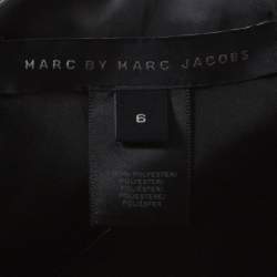 Marc by Marc Jacobs Black Draped Sleeveless Cocktail Dress M