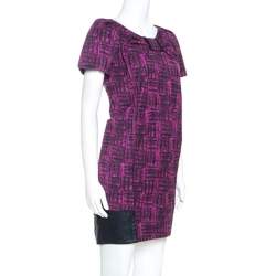 Marc By Marc Jacobs Magenta Printed Cotton Blend Canvas Dress S