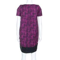 Marc By Marc Jacobs Magenta Printed Cotton Blend Canvas Dress S