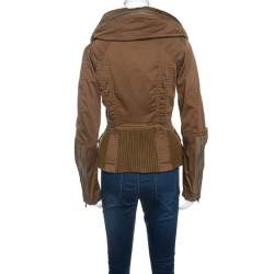 مملوكة مسبقًا Marc by Marc Jacobs Brown Cotton Zip Front Jacket XS
