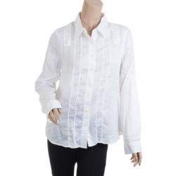 Pre Owned Marc by Marc Jacobs White Button Up Blouse M