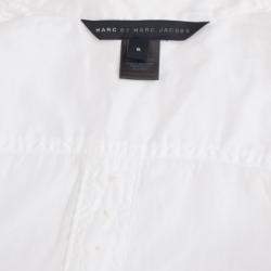 Pre Owned Marc by Marc Jacobs White Button Up Blouse M