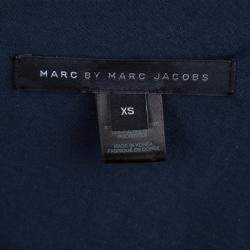 Marc by Marc Jacobs Blue Knit Draped One Shoulder Top XS