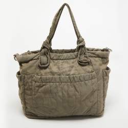 Pre Owned Marc by Marc Jacobs Grey Pretty Nylon Eliz-A Diaper Bag 