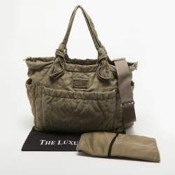 Pre Owned Marc by Marc Jacobs Grey Pretty Nylon Eliz-A Diaper Bag 