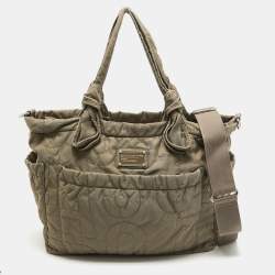 Pre Owned Marc by Marc Jacobs Grey Pretty Nylon Eliz-A Diaper Bag 
