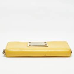 Marc by Marc Jacobs Yellow Leather Classic Q Zip Around Wallet