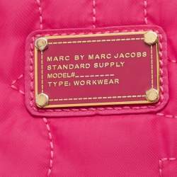 Pre Owned Marc By Marc Jacobs Fuchsia Nylon Pretty Laptop Bag