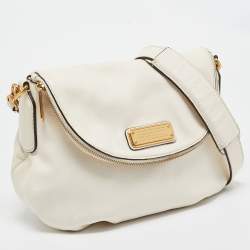 Marc by Marc Jacobs Off White Leather Classic Q Natasha Crossbody Bag