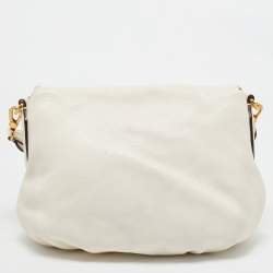 Marc by Marc Jacobs Off White Leather Classic Q Natasha Crossbody Bag