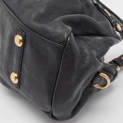 Pre Owned Marc by Marc Jacobs Black Leather Classic Q Groovee Satchel