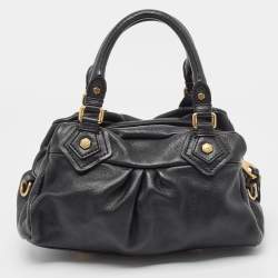 Pre Owned Marc by Marc Jacobs Black Leather Classic Q Groovee Satchel