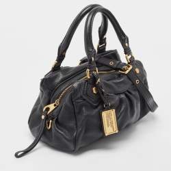 Pre Owned Marc by Marc Jacobs Black Leather Classic Q Groovee Satchel