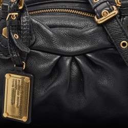 Pre Owned Marc by Marc Jacobs Black Leather Classic Q Groovee Satchel