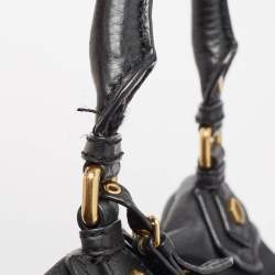 Pre Owned Marc by Marc Jacobs Black Leather Classic Q Groovee Satchel