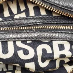 Pre Owned Marc by Marc Jacobs Black Leather Classic Q Groovee Satchel