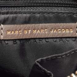 Marc by Marc Jacobs Grey Leather Wash Up Nash Zip Crossbody Bag