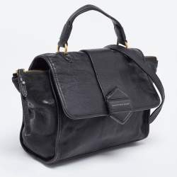 Marc by Marc Jacobs Black Leather Flipping Out Top Handle Bag