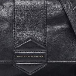 Marc by Marc Jacobs Black Leather Flipping Out Top Handle Bag