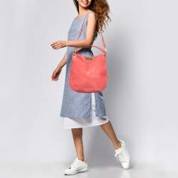 Pre Owned Marc by Marc Jacobs Coral Orange Leather Classic Q Hillier Hobo