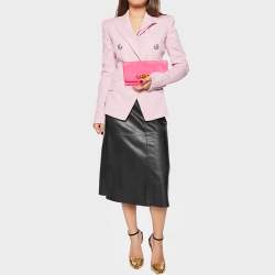 Marc by Marc Jacobs Neon Pink Leather Katie Clutch