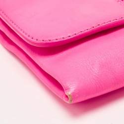 Marc by Marc Jacobs Neon Pink Leather Katie Clutch