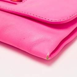 Marc by Marc Jacobs Neon Pink Leather Katie Clutch