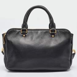 Pre Owned Marc by Marc Jacobs Black Leather Goodbye Columbus Satchel
