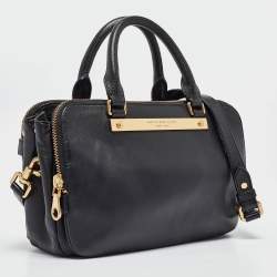 Pre Owned Marc by Marc Jacobs Black Leather Goodbye Columbus Satchel