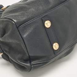 مملوكة مسبقًا Marc by Marc Jacobs Navy Blue Leather Classic Q Baby Aidan Satchel