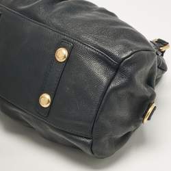 مملوكة مسبقًا Marc by Marc Jacobs Navy Blue Leather Classic Q Baby Aidan Satchel