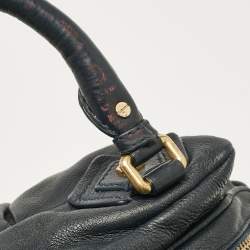 مملوكة مسبقًا Marc by Marc Jacobs Navy Blue Leather Classic Q Baby Aidan Satchel