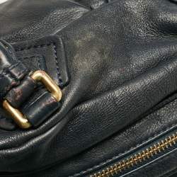 مملوكة مسبقًا Marc by Marc Jacobs Navy Blue Leather Classic Q Baby Aidan Satchel