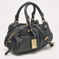 مملوكة مسبقًا Marc by Marc Jacobs Navy Blue Leather Classic Q Baby Aidan Satchel