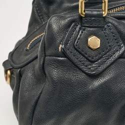 مملوكة مسبقًا Marc by Marc Jacobs Navy Blue Leather Classic Q Baby Aidan Satchel