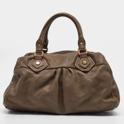 Marc by Marc Jacobs Beige Leather Classic Q Baby Aidan Satchels