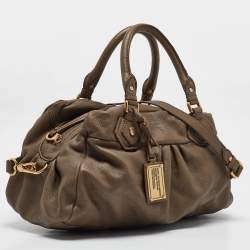 Marc by Marc Jacobs Beige Leather Classic Q Baby Aidan Satchels