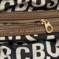 Marc by Marc Jacobs Beige Leather Classic Q Baby Aidan Satchels