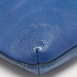Pre Owned Marc by Marc Jacobs Blue Leather Zip Crossbody Bag