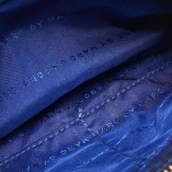 Pre Owned Marc by Marc Jacobs Blue Leather Zip Crossbody Bag