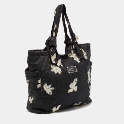 Marc by Marc Jacobs Black/White Nylon Floral Pretty Tate Tote