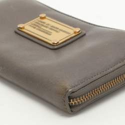 Marc by Marc Jacobs Grey Leather Zip Around Wallet