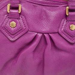 Marc by Marc Jacobs Purple Leather Classic Q Groovee Satchel